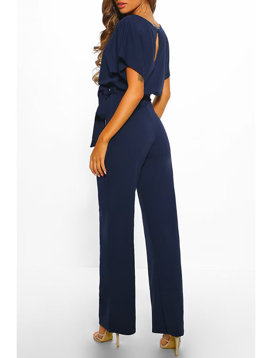 ChicWear™ Jumpsuit met wijde pijpen en riempjes