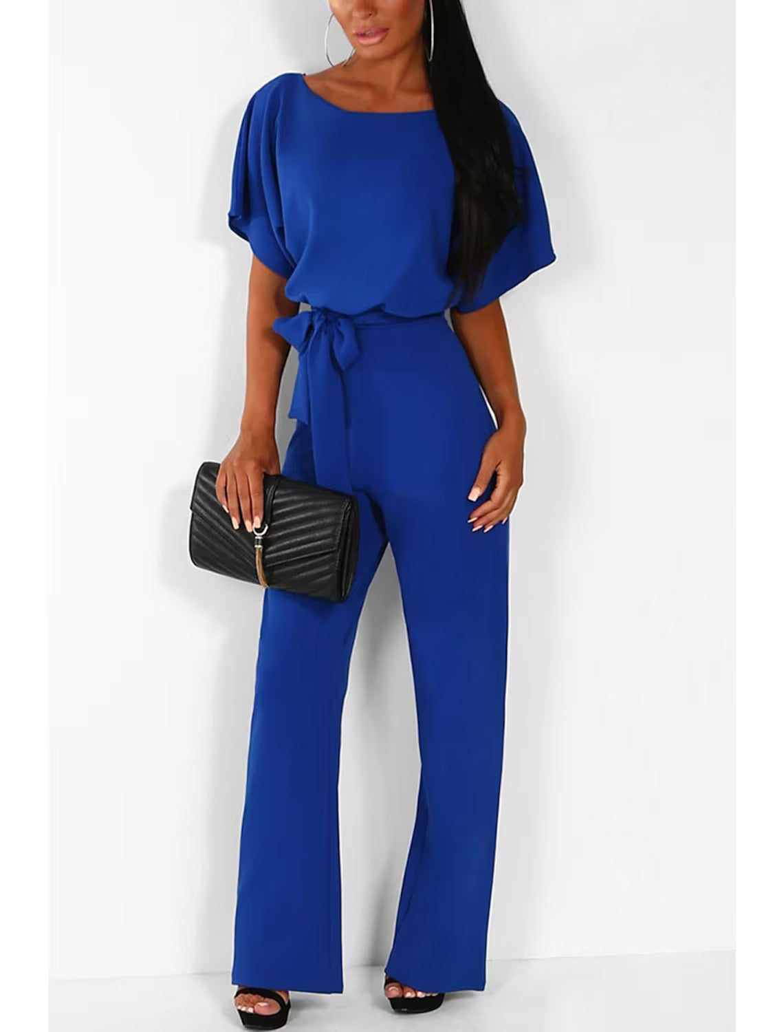 ChicWear™ Jumpsuit met wijde pijpen en riempjes