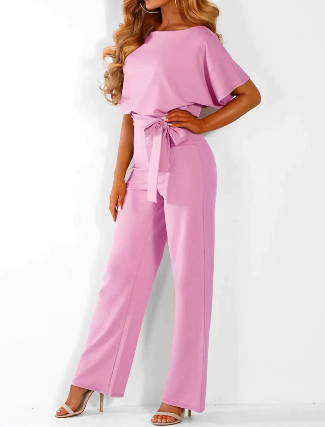 ChicWear™ Jumpsuit met wijde pijpen en riempjes