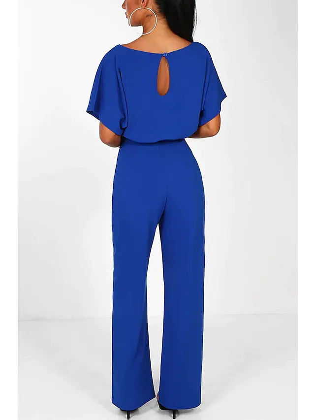 ChicWear™ Jumpsuit met wijde pijpen en riempjes