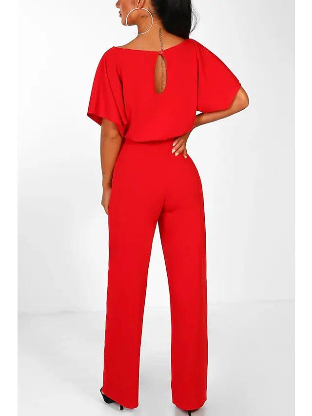 ChicWear™ Jumpsuit met wijde pijpen en riempjes