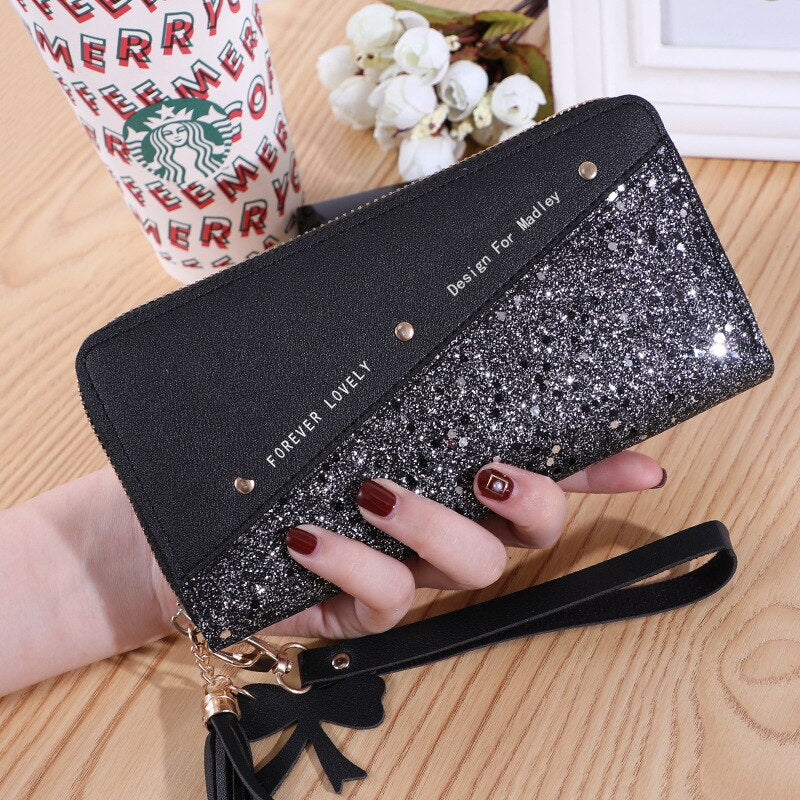 LuxeWallet™ | Dames Luxe Glitter Portemonnee