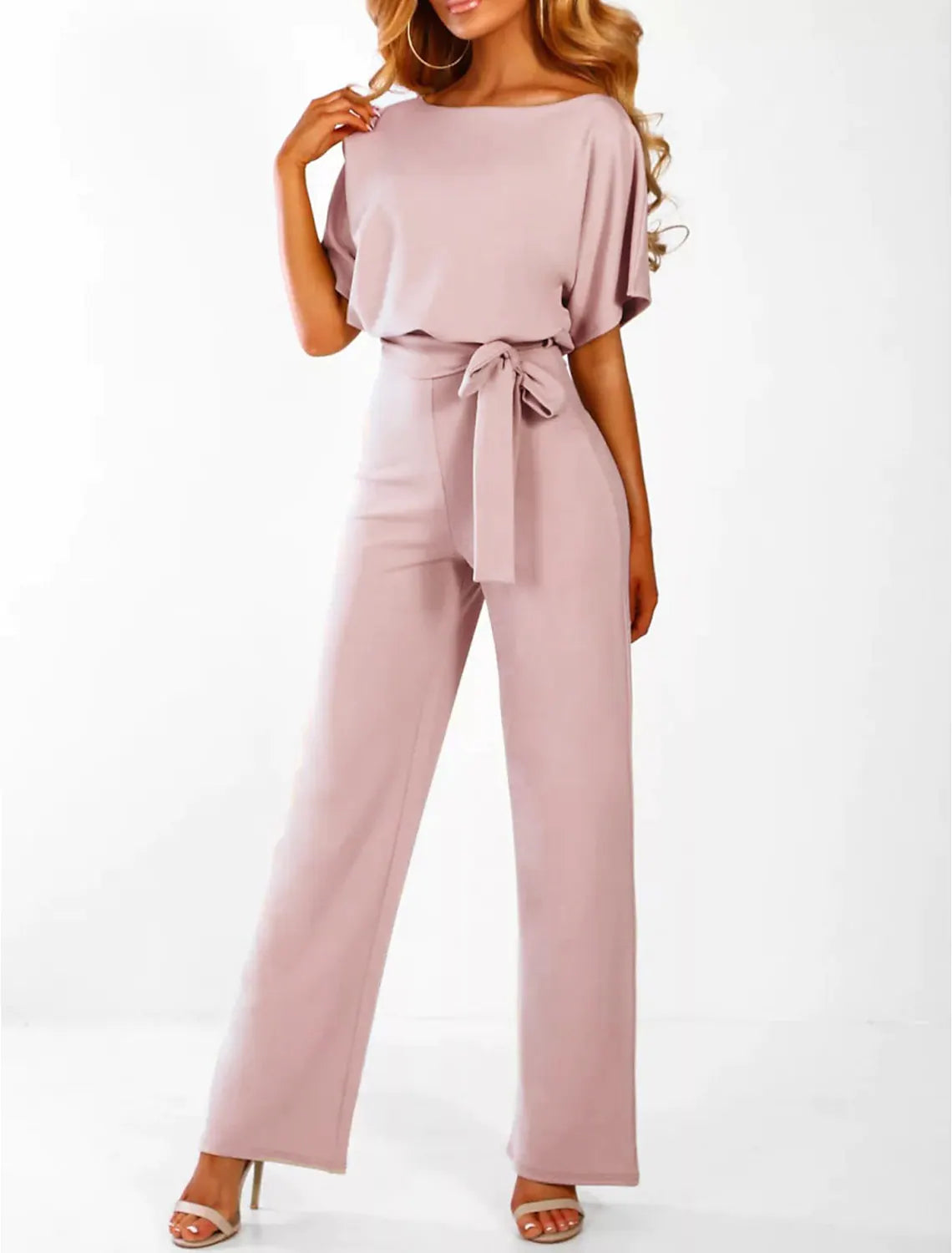 ChicWear™ Jumpsuit met wijde pijpen en riempjes