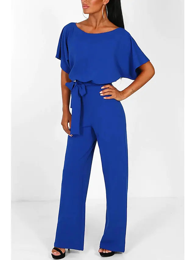 ChicWear™ Jumpsuit met wijde pijpen en riempjes